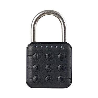 Imagem de JWQFBC Cadeado Digital Portátil para Uso Externo, com Combinação de Botões Redefinida E Senha de 6 Dígitos, Ideal para Malas, Bagagens E Armários de Academia