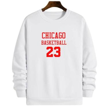 Imagem de Blusa Moletom Gola Basquete Chicago Basketball número 23 - Loja Click 
