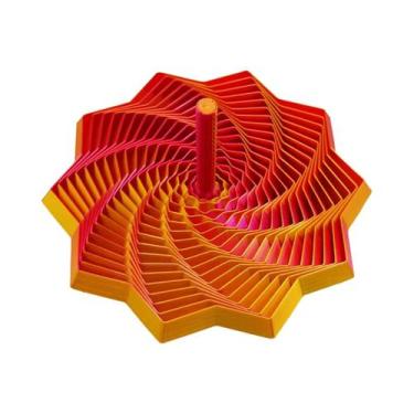 Imagem de Cubo Sensorial Espiral Hexagonal Impresso Em 3D, Modelo Estelar Para A