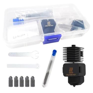 Imagem de XIFOWE Conjunto Hotend A1 Mini/A1 Com Bicos De Espera Compatíveis Com Impressoras 3D Bambu Lab Série A1 Mini/A1, 5 Bicos De Aço Temperado (0,2, 0,4, 0,6, 0,8 Mm) Com Ferramentas "Faça Você Mesmo" E