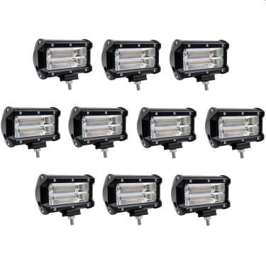 Imagem de 10 Farol De Milha Led 10~30V 6000K 6480Lm 72W 24 Leds X 3W Vpl-7343 -1005