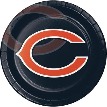 Imagem de Trendware Pratos de papel Chicago Bears, 48 unidades