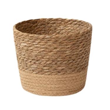 Imagem de Wswqop Cesto de Vime para Plantas, Cestos de Armazenamento, Saco para Roupa Suja, Decoração, Floreira, Vaso de Flores para Piqueniques, para Uso Externo E In, L