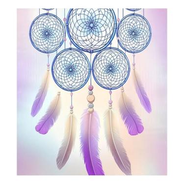 Imagem de Blueangle Mardi Gras Dreamcatcher capa magnética para lava-louças, decoração da capa frontal da máquina de lavar louça, adesivos de eletrodomésticos, adesivos de eletrodomésticos, 58 cm C x 66 cm