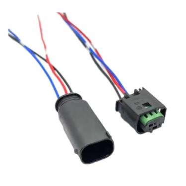 Imagem de SSXLSMYXGS 1/5/10/20 conjuntos de chicote de fios do sensor de estacionamento de 3 pinos 2-967642-1 1J0 972 483 A 8E0971934 cabo à prova d'água para carro SSXLSMYXGS(3p male female A,20 sets)