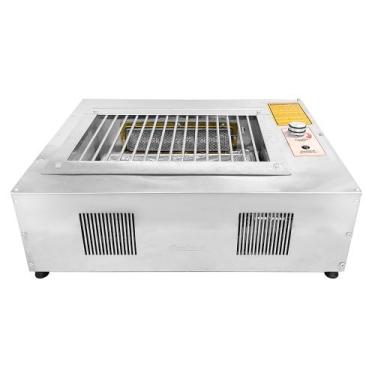 Imagem de Churrasqueira a gás de bancada com grelha uruguaia (gás botijão p13) -