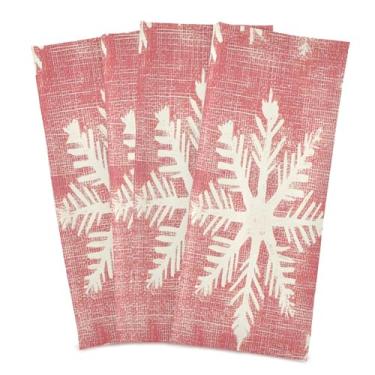 Imagem de xigua Conjunto de 4 panos de prato de cozinha de flocos de neve, toalhas de cozinha macias altamente absorventes de secagem rápida para limpeza de pratos e limpeza manual, 71 x 45 cm