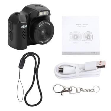 Imagem de Sanpyl Mini Câmera Com Chaveiro, Fotos de 64 MP e Vídeos Em 4K, Tela HD de 1,54 Polegadas, 28 Filtros, Luz de Preenchimento Integrada, Filmadora Pequena para Vlogging de Viagens