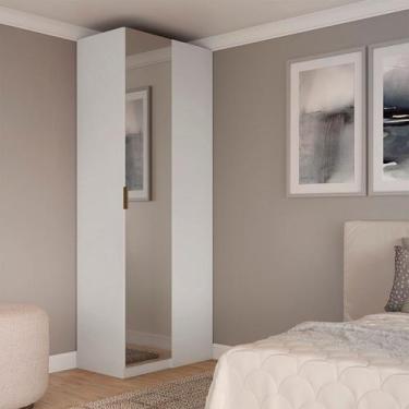 Imagem de Guarda-Roupa de Canto Reto Espelho 100% MDF Altezza - Belmax