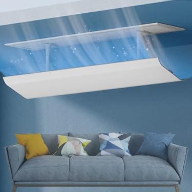 Imagem de Defletor de ventilação de ar condicionado ajustável, soprador de ar antifrio, capa de ventilação CA de 30 x 100 cm para casa, quarto e escritório, redirecionador de ar central – -30 * 100 cm