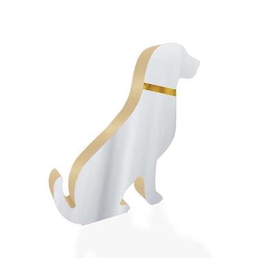 Imagem de Coleira Decoryou p/ Cachorro - Madeira e Acrílico - 20x19cm