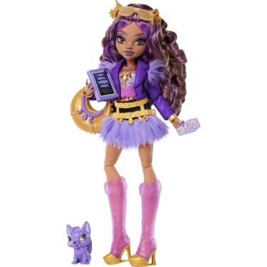 Imagem de Boneca Monster High Clawdeen Wolf com Jaqueta Motoqueira Roxa