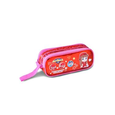 Imagem de Estojo Duplo Aventureira Vermelha 21x9,5x6cm Av24036f Clio