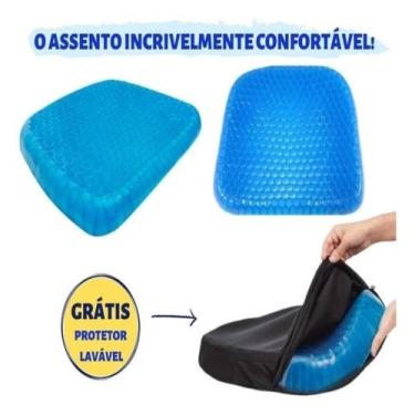 Imagem de Almofada Ortopédica Gel Silicone Assento Massageador Banco de Carro, C