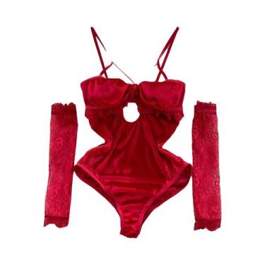 Imagem de Macacão Feminino Sem Mangas, Justo, Costas Nuas, Com Saia Plissada Min