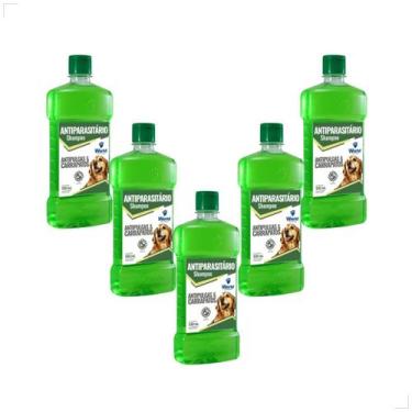 Imagem de Kit 5 Shampoo Para Cães Antipulgas Carrapato 500ml World Medida:500ml 