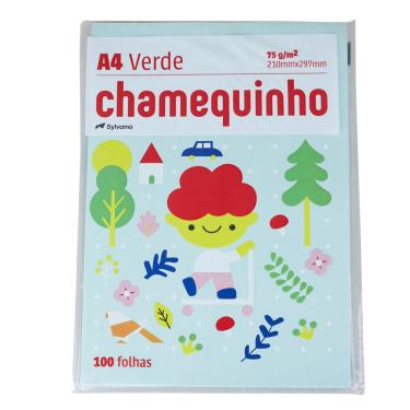 Imagem de Papel A4 Chamequinho 100 Folhas Verde Chamex