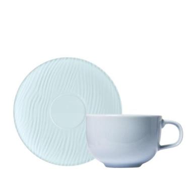 Imagem de Kit 06 Xícaras Chá Pires 235ml Azul Dunas Germer Porcelanas