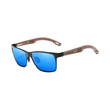 Imagem de Óculos De Sol Unissex Polarizados De Madeira Feitos À Mão Em Alumínio 