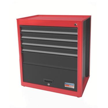 Imagem de Módulos Bancada 5 Gavetas Uma Porta Tramontina Pro Vermelho Orgnizador Ferramentas Gave...