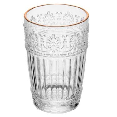 Imagem de 6 Copos Wolff Mauve com Fio de Ouro 350ml Cristal Ecológico