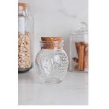 Imagem de Pote com Tampa de Cortiça 6cm x 6cm x 8,5cm Vidro Lyor