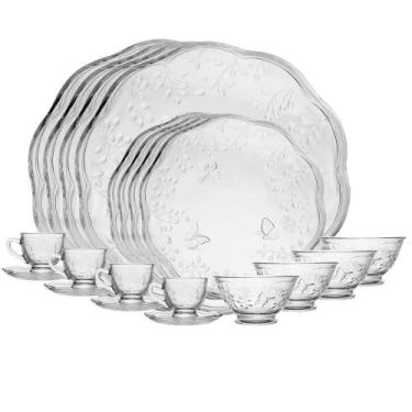 Imagem de Jogo de Jantar 20 Peças New Butterfly Lyor Cristal Ecológico