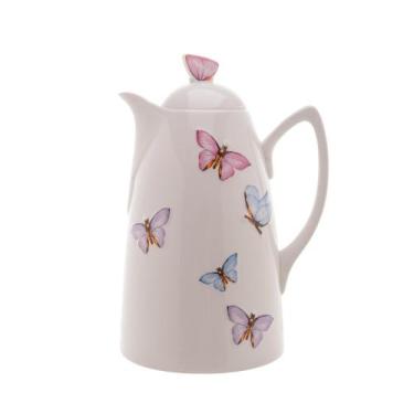 Imagem de Garrafa Térmica Wolff Borboletas de Porcelana Branco 900ml