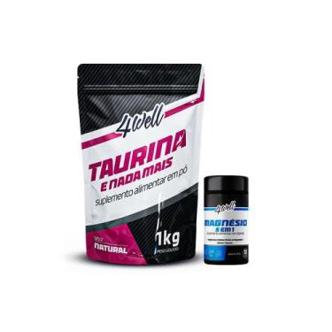 Imagem de Kit Reposição e Hidratação Magnésios 5 + Taurina 1Kg - 4well