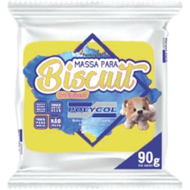 Imagem de Massa de Porcelana Fria Biscuit 90g Amarelo 12 pacotes - POLYCOL