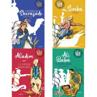 Imagem de Kit As Mil e Uma Noites 4 Livros Clássicos Aladim Ali Babá Simbad Sher