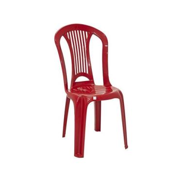 Imagem de Cadeira Atlântida Economy Sem Braços Vermelha - Tramontina, Vermelho, 