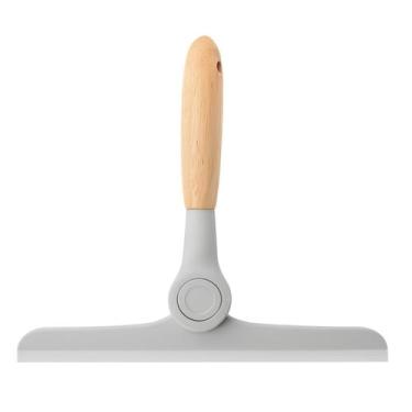 Imagem de Rodinho de Pia Cabo Bambu Dobrável Rodo para Cozinha Organizador de Ba