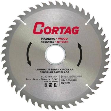 Imagem de Disco de Serra Circular 10" (250mm) Cortag, 48 Dentes