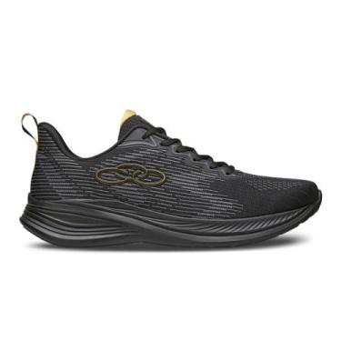 Imagem de Tênis Casual Masculino Olympikus Marte Preto E Dourado, Pt, Drd, 44