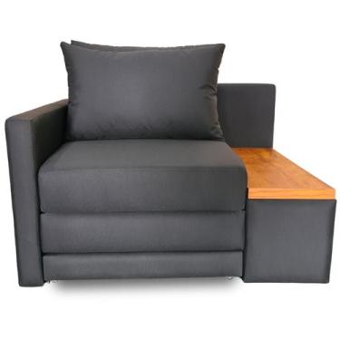 Imagem de Poltrona Cama Solteiro com Tampo Lateral Direito Tecido Acquablock 100