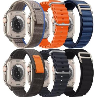 Imagem de 6 pulseiras para trilha Trail Alpine compatível Apple Watch Ultra de 3
