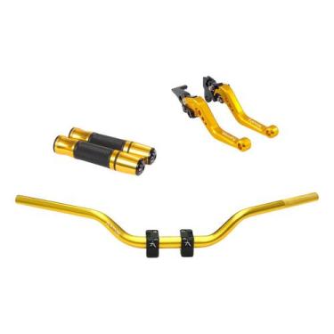 Imagem de Kit Manete Manopla Guidão Adaptador Titan Fan Start A Lona - Stark Rac