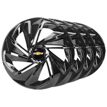 Imagem de Jogo 4 Calota 13 Nitro Black Gm Corsa Celta Montana Cobalt - Elitte