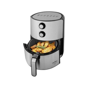 Imagem de Air Fryer Britânia 4,6L Antiaderente 1500W BFR46PI 220V, Prata e Preto