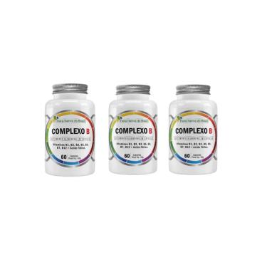 Imagem de Kit 3 Complexo B B3 B5 B6 B2 B9 B7 B12 3x60 Caps Flora Nativa-Unissex