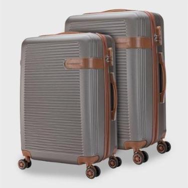 Imagem de Kit 2 Mala Executiva ABS Viagem Roda 360 Swissport-Unissex