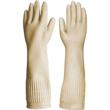 Imagem de Luva De Segurança Imbat Lv-lrn 9 G Látex Natural Antiderrapante Creme