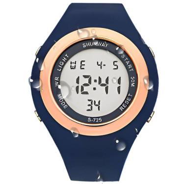 Imagem de Relógio Digital Masculino Esportivo SHUNWAY S-725 WR Preto - Tudo em Caixa