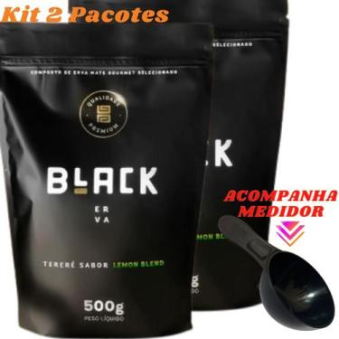 Imagem de Kit Com 2 Erva Mate Tereré 500g Black Erva Chá de Qualidade Premium Er
