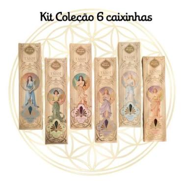 Imagem de Incenso Sagrada Madre Vareta Linha Tarot Anjos, KIT C/6 Linha Completa