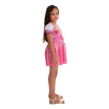 Imagem de Fantasia Infantil Princesa Aurora Original Disney Vestido Curto Tamanh
