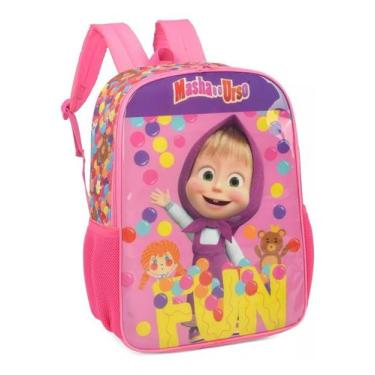 Imagem de Mochila Costas Escolar Alça Infantil Masha E O Urso Luxcel, Is37501mu,