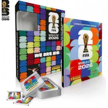 Imagem de Box premium copa 2026 box-capa dura+lata+30 envelopes - panini