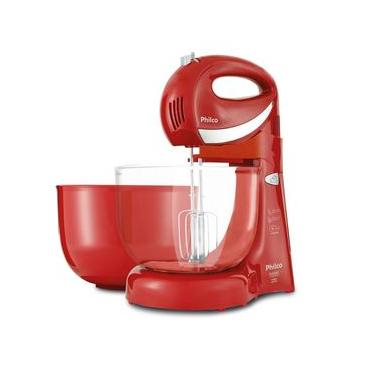 Imagem de Batedeira de Mão Philco Paris Cristal Maxx 4L 400W 4 Velocidades Vermelho 220V